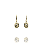 Boucles d'oreilles Argent 925 doré et hématites LANTIA