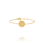 Bracelet argent doré, oxydes de zirconium RÉVA