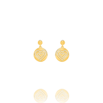 Boucles d'oreilles Argent 925 doré et oxydes de zirconium RÉVA