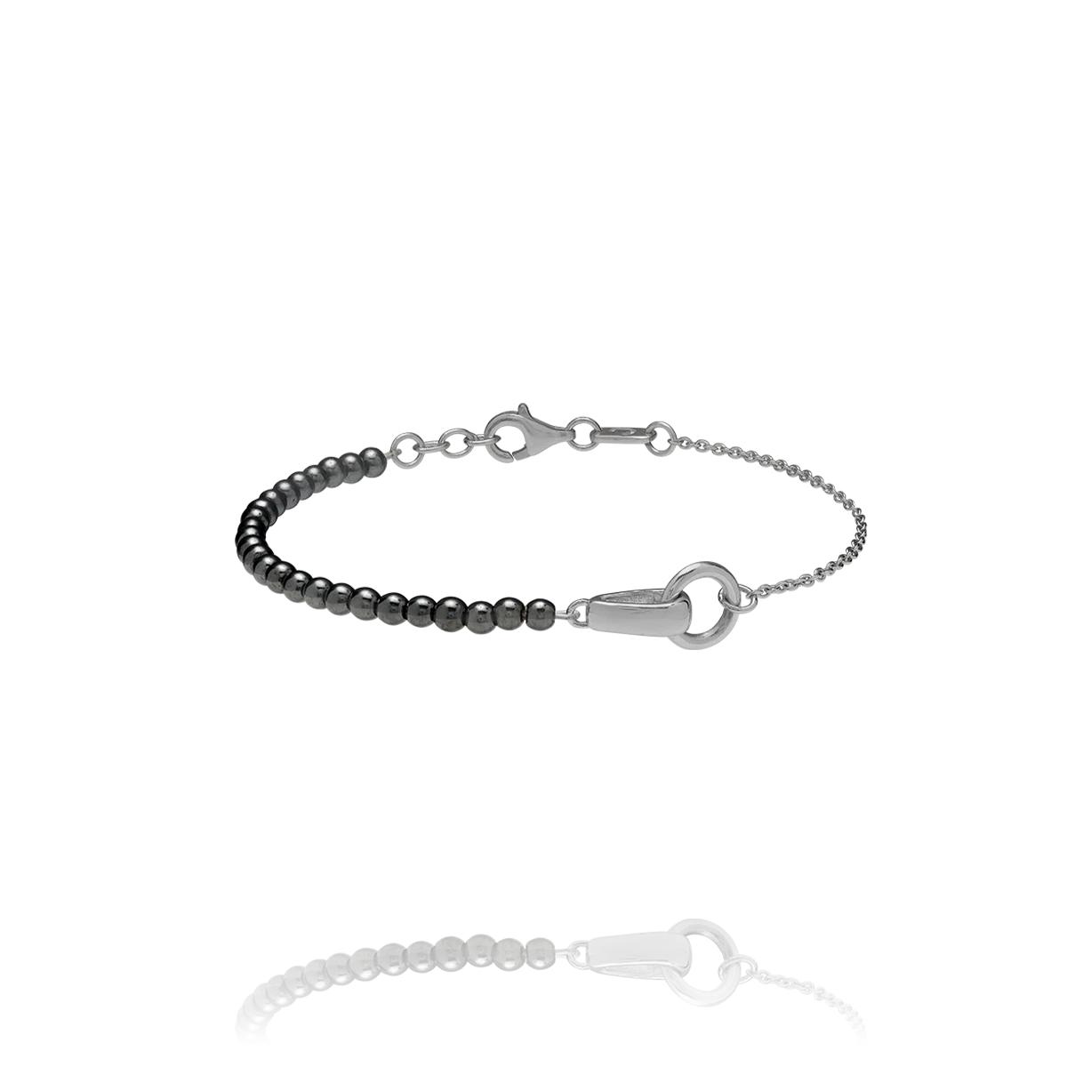 Bracelet DUALIA – Argent et Hématite