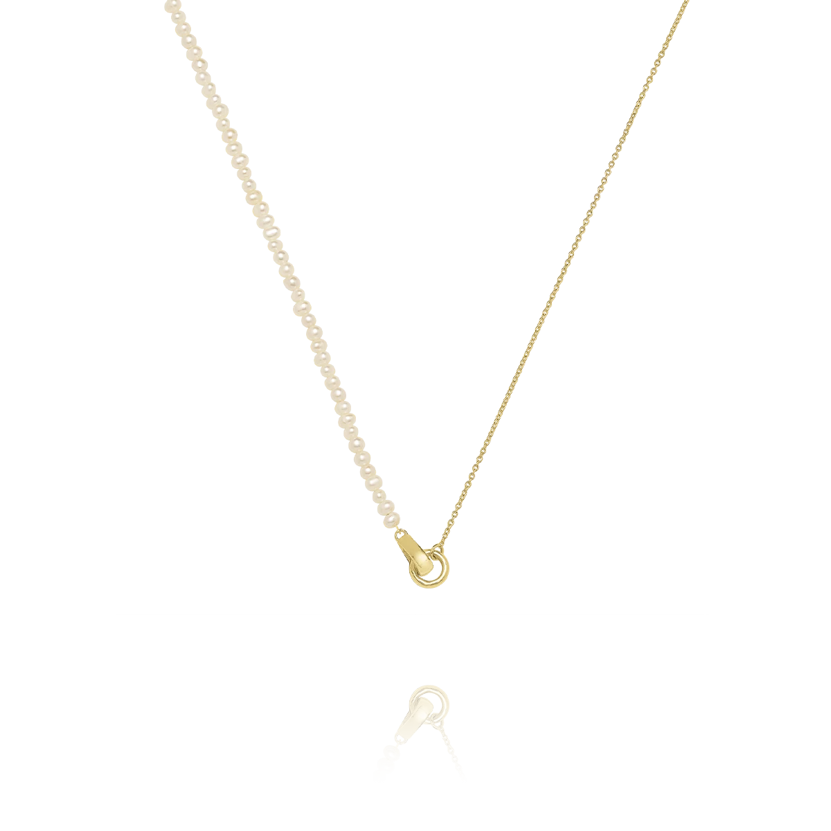 Collier DUALIA – Argent Doré et Perles d’Eau Douce