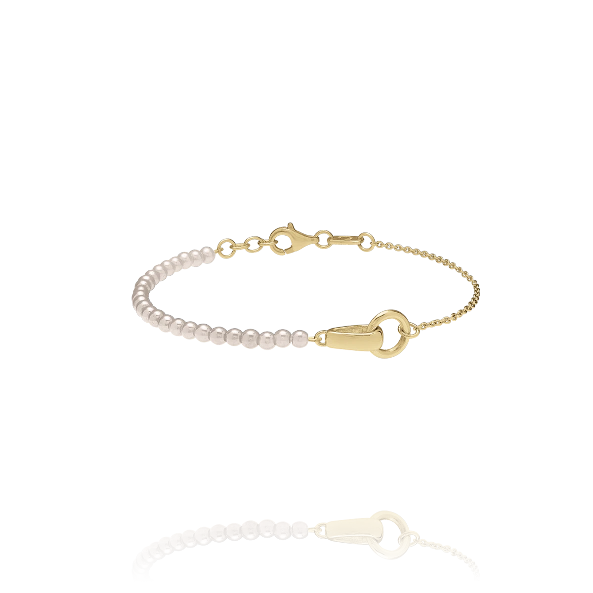 Bracelet DUALIA – Argent Doré et Perles d’Eau Douce
