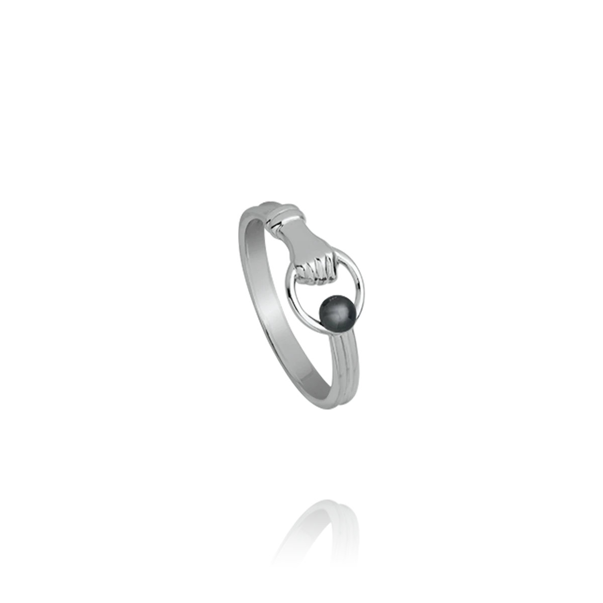 Bague MANEA – Argent et Hématite