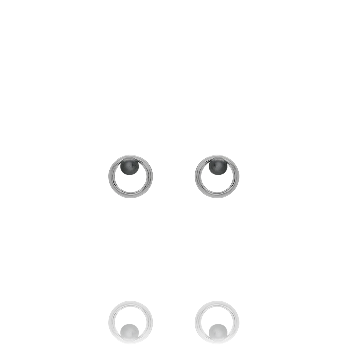 Boucles d’oreilles MANEA – Argent et Hématite