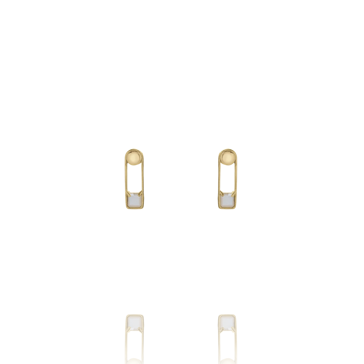 Boucles d'oreilles UNÉA - Pierre de Lune Blanche