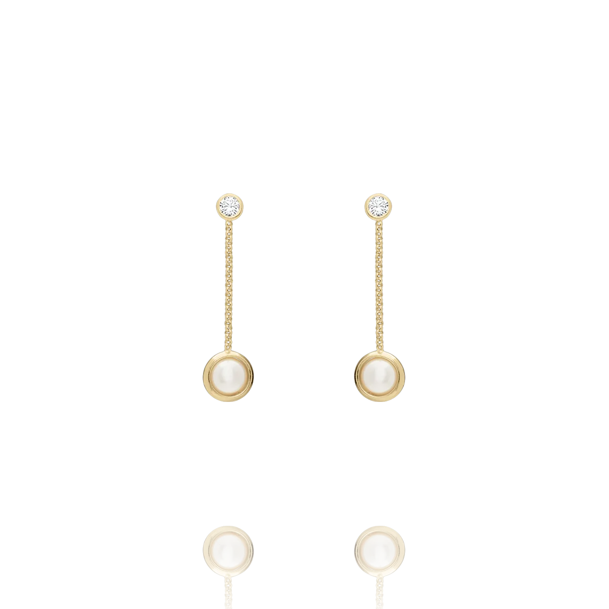 Boucles d'oreilles LYSE - perles et zirconium