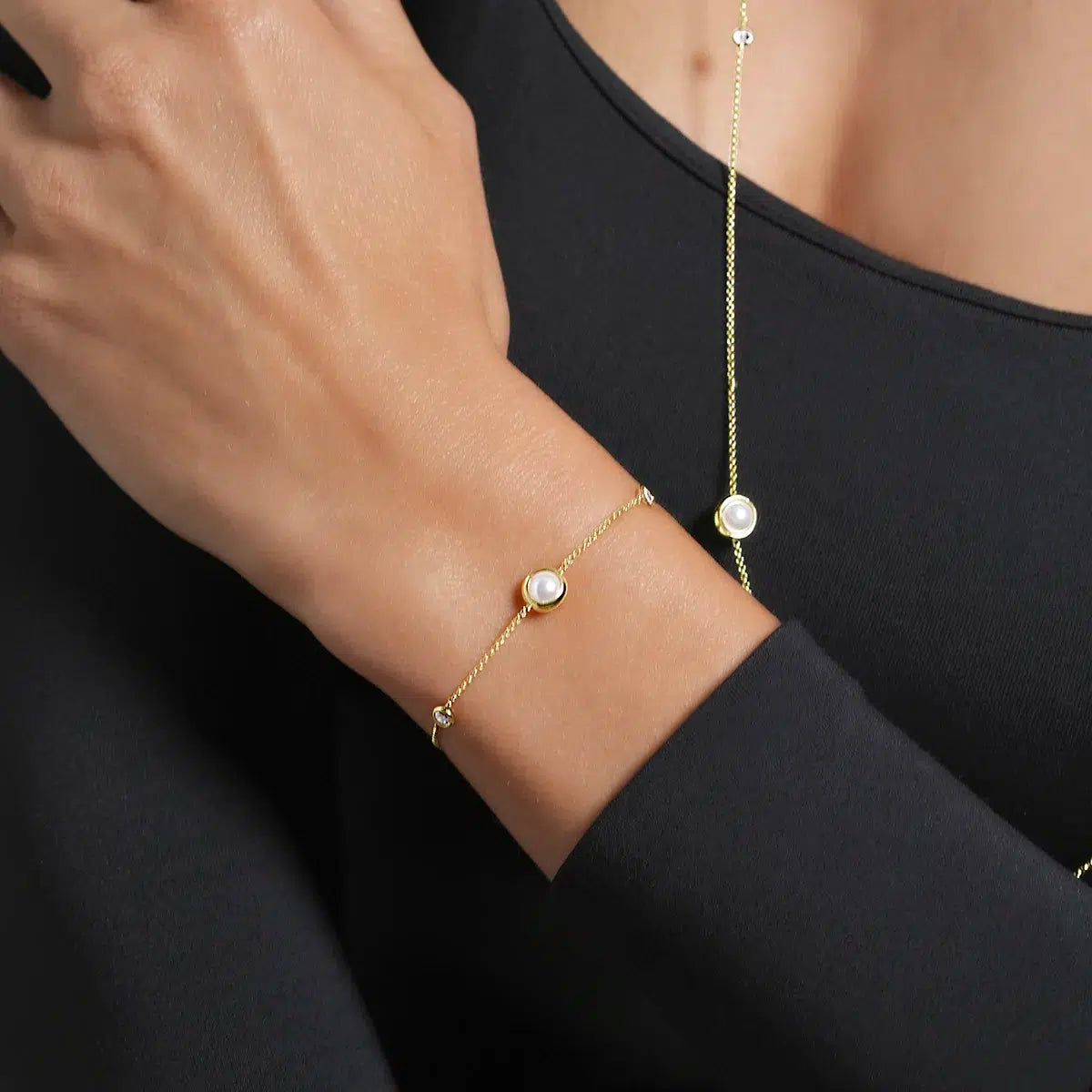 Bracelet LYSE - perles et zirconium