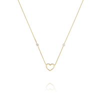 Collier IDYLLE – Cœur Argent Doré