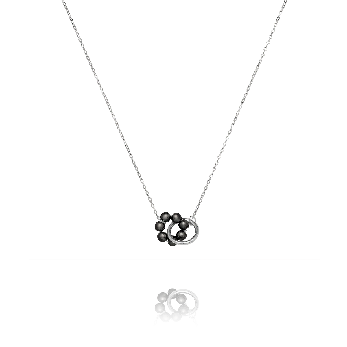 Collier LOMÉ – Argent et Hématite