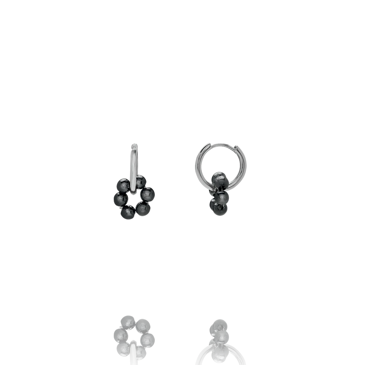 Boucles d’oreilles LOMÉ – Argent et Hématite
