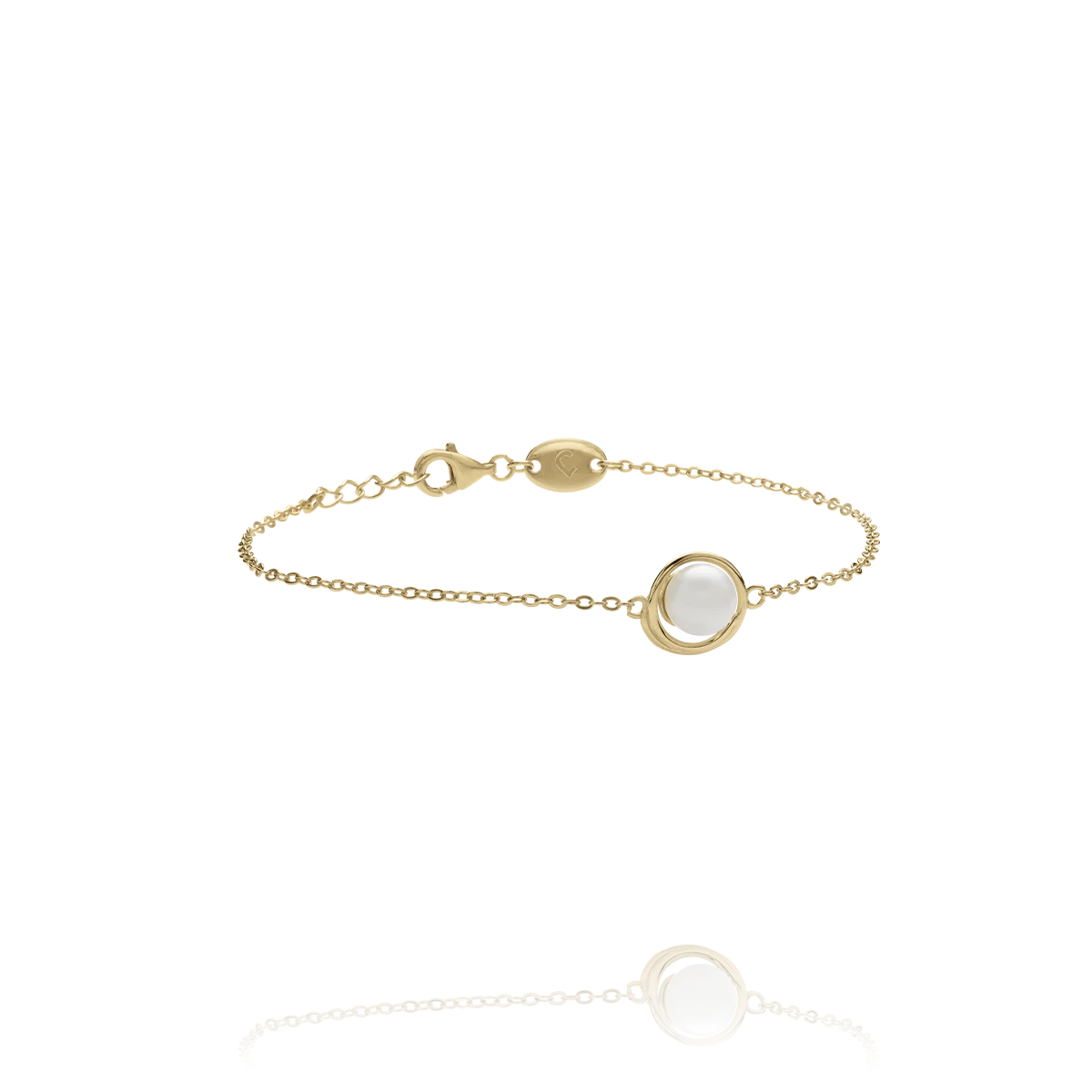Bracelet LYSE - Argent Doré et Perle d’Eau Douce