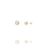Boucles d'oreilles LYSE - Argent Doré et Perle d’Eau Douce