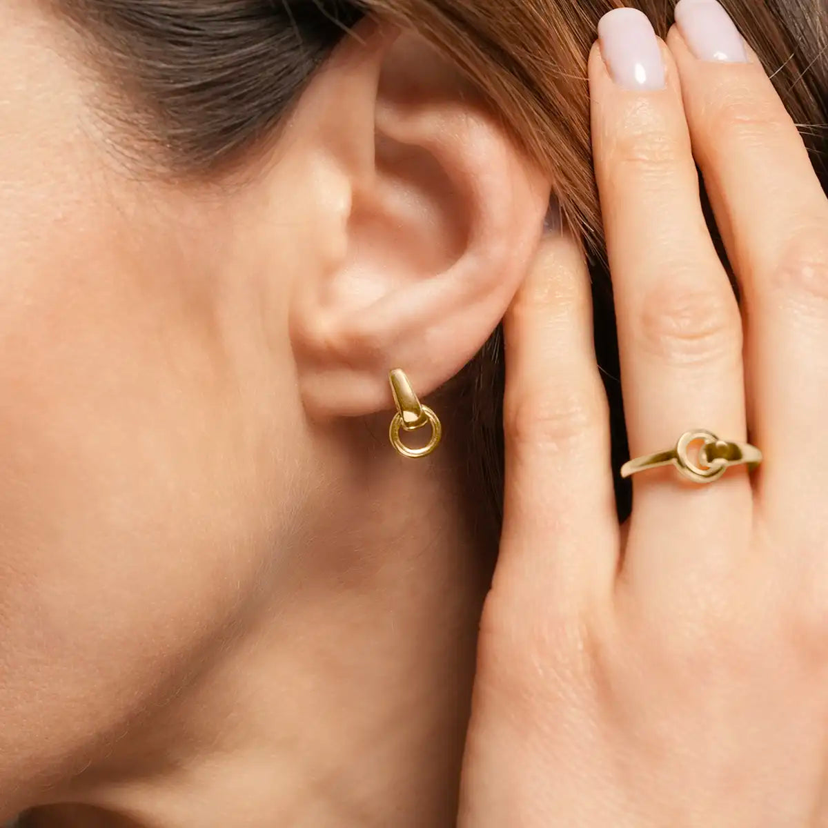 Boucles d’oreilles DUALIA – Argent Doré