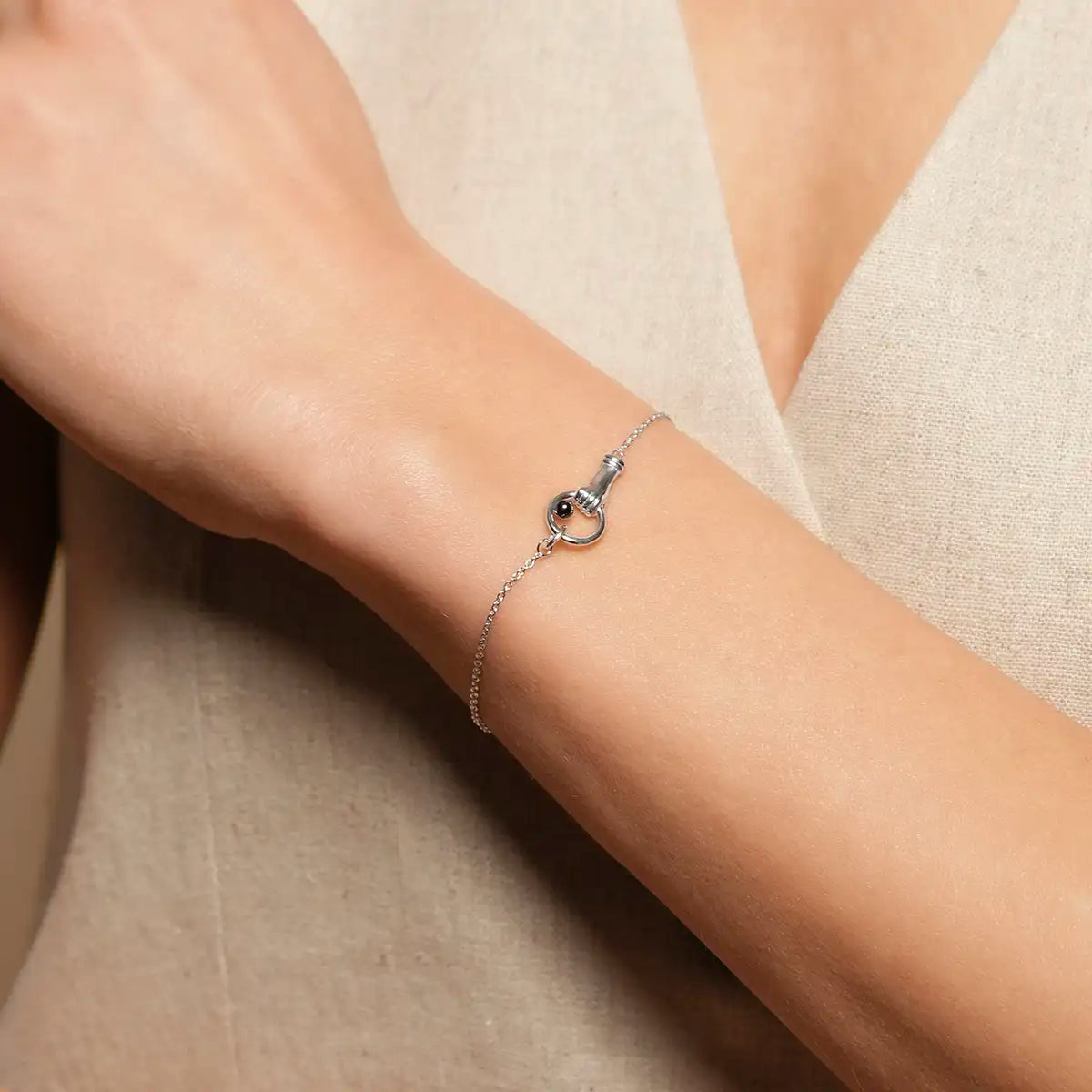 Bracelet MANEA – Argent et Hématite