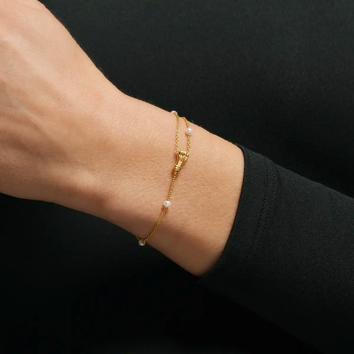 Bracelet MANEA –Argent Doré et Perles d’eau douce