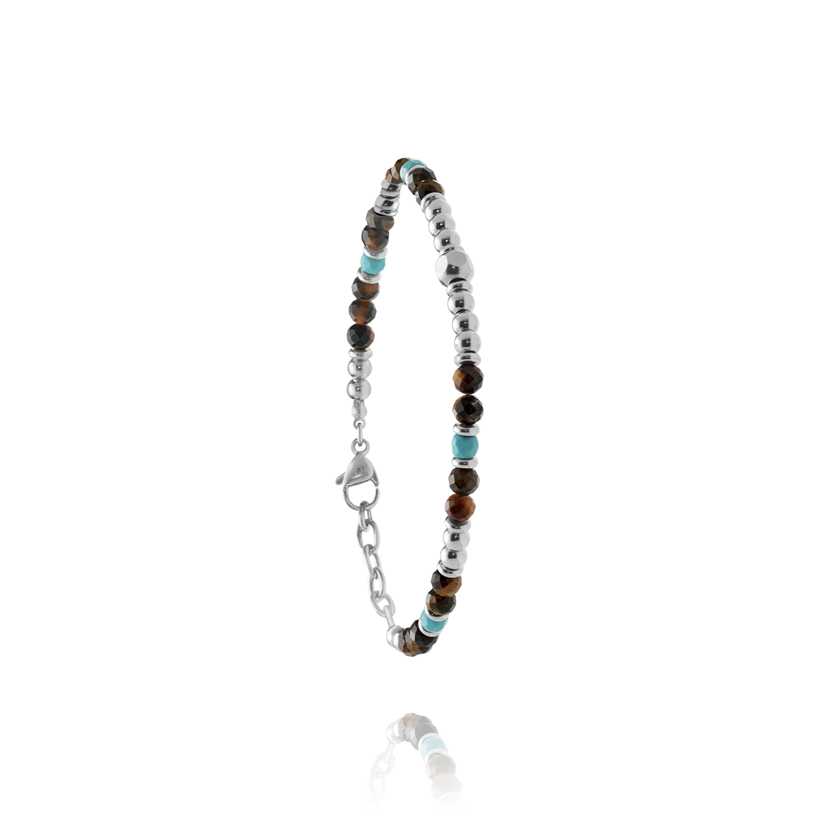 Bracelet AZOR œil de tigre turquoise