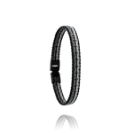 Bracelet Acier, acier pvd noir et gris ORION