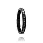 Bracelet Cuir noir, perles Tila marbrées TILA