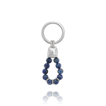 Porte-clé Acier et lapis lazuli MAUI