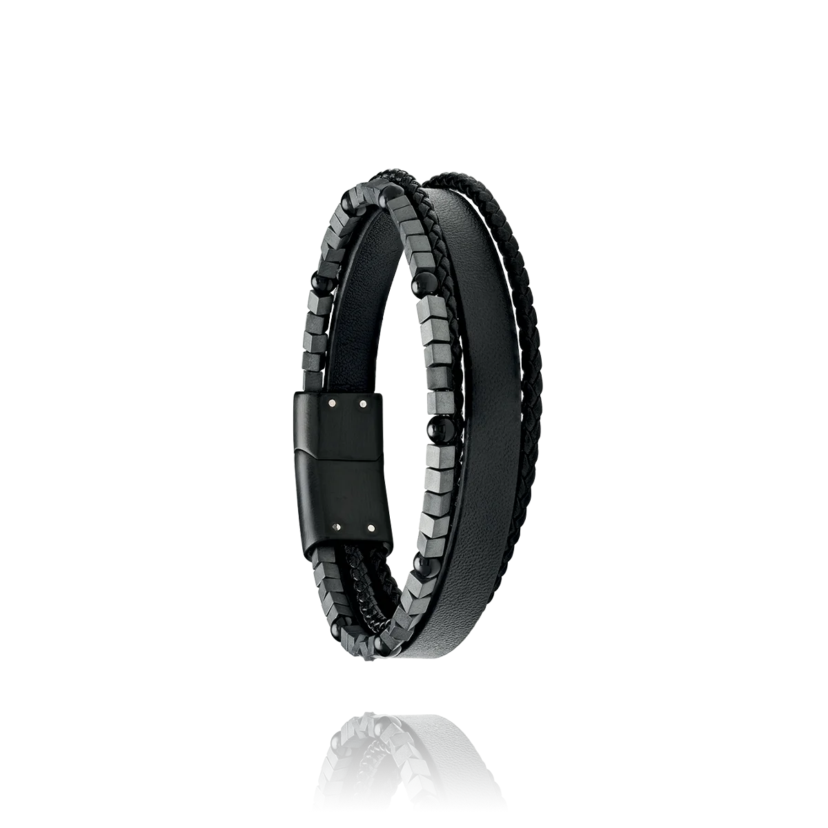 Bracelet MARS - hématite, onyx