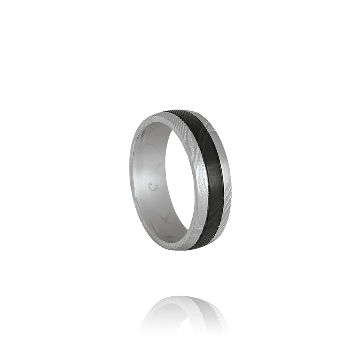 Bague damassée CÉSAR bicolore