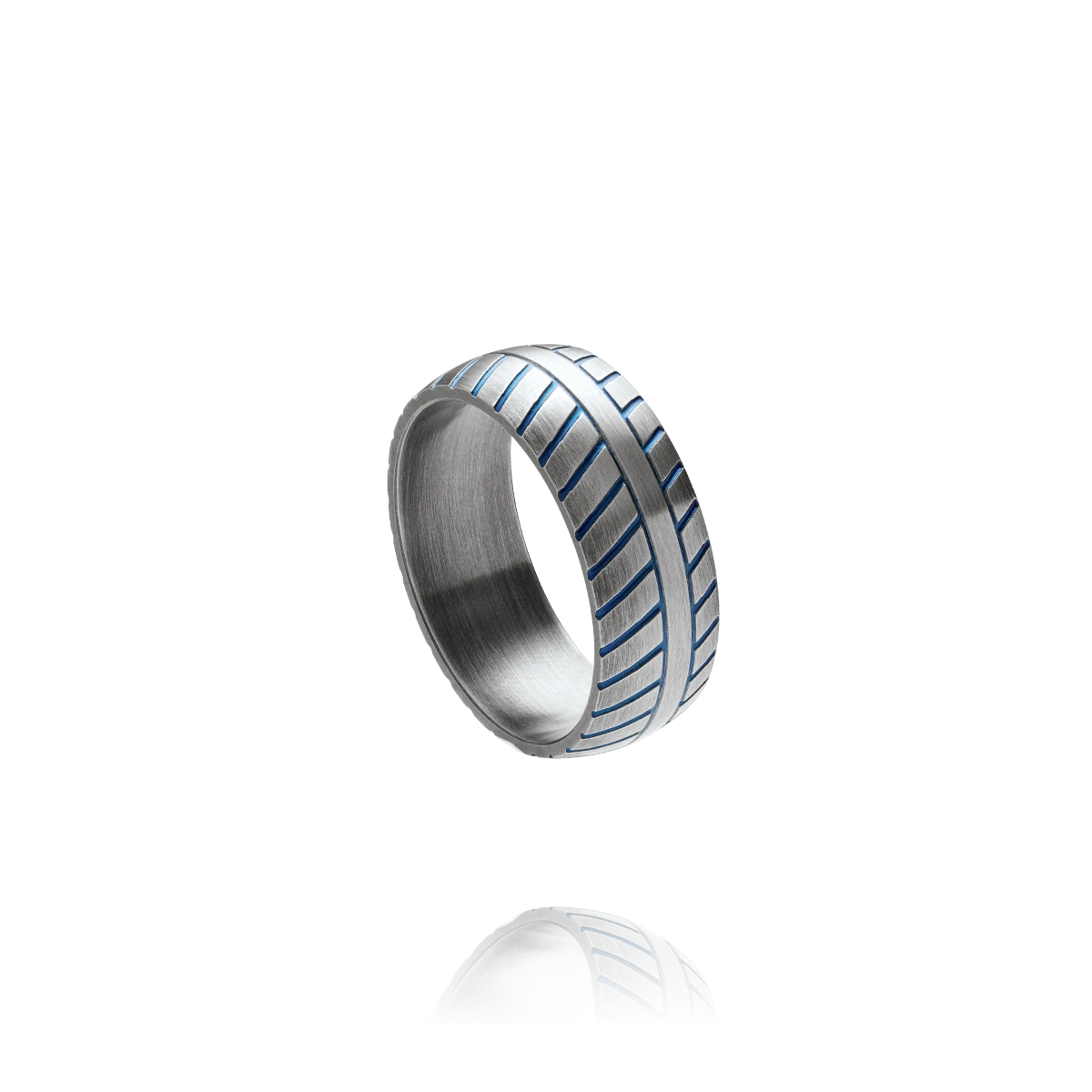 Bague ROOTS bicolore bleue