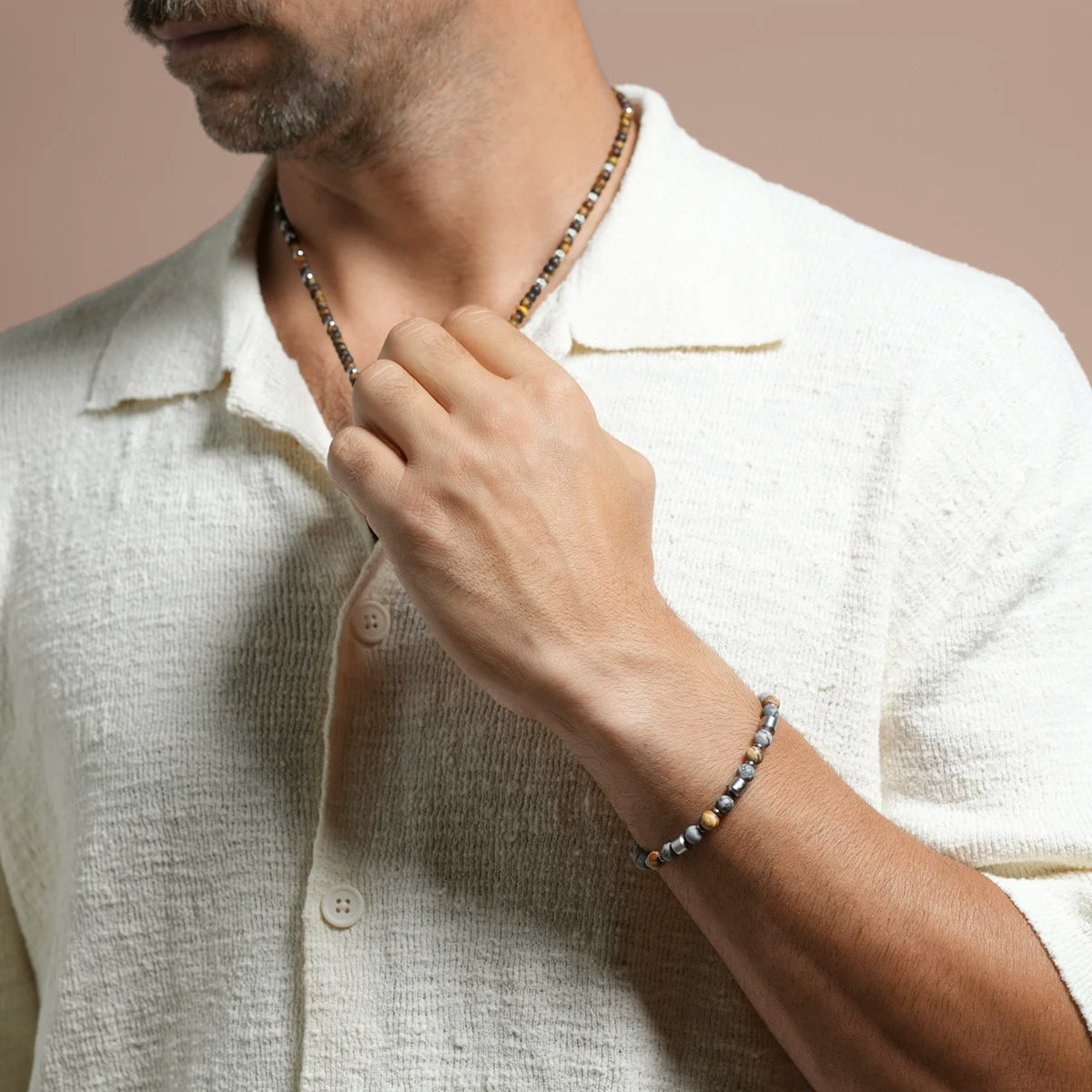 Bracelet SOLIS jaspe porté