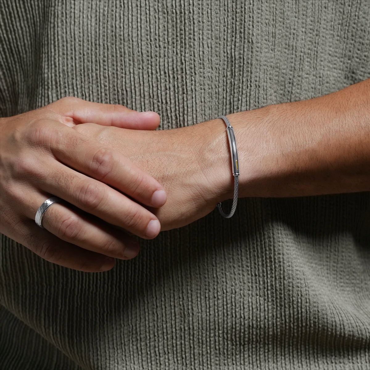 Bracelet SANTOR acier porté