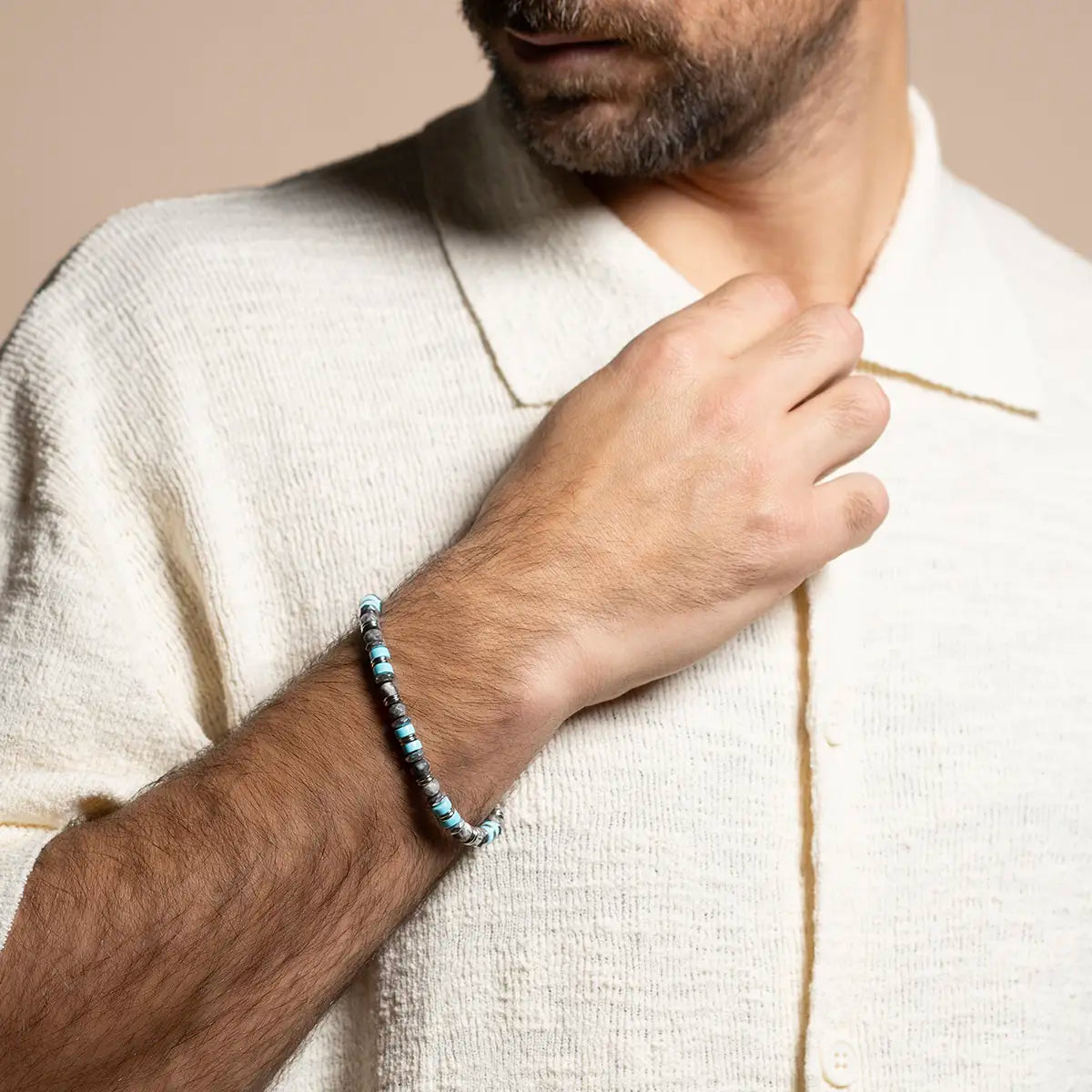 Bracelet AZOR jaspe turquoise