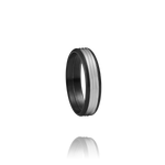 Bague Acier bicolore noir GÉRI