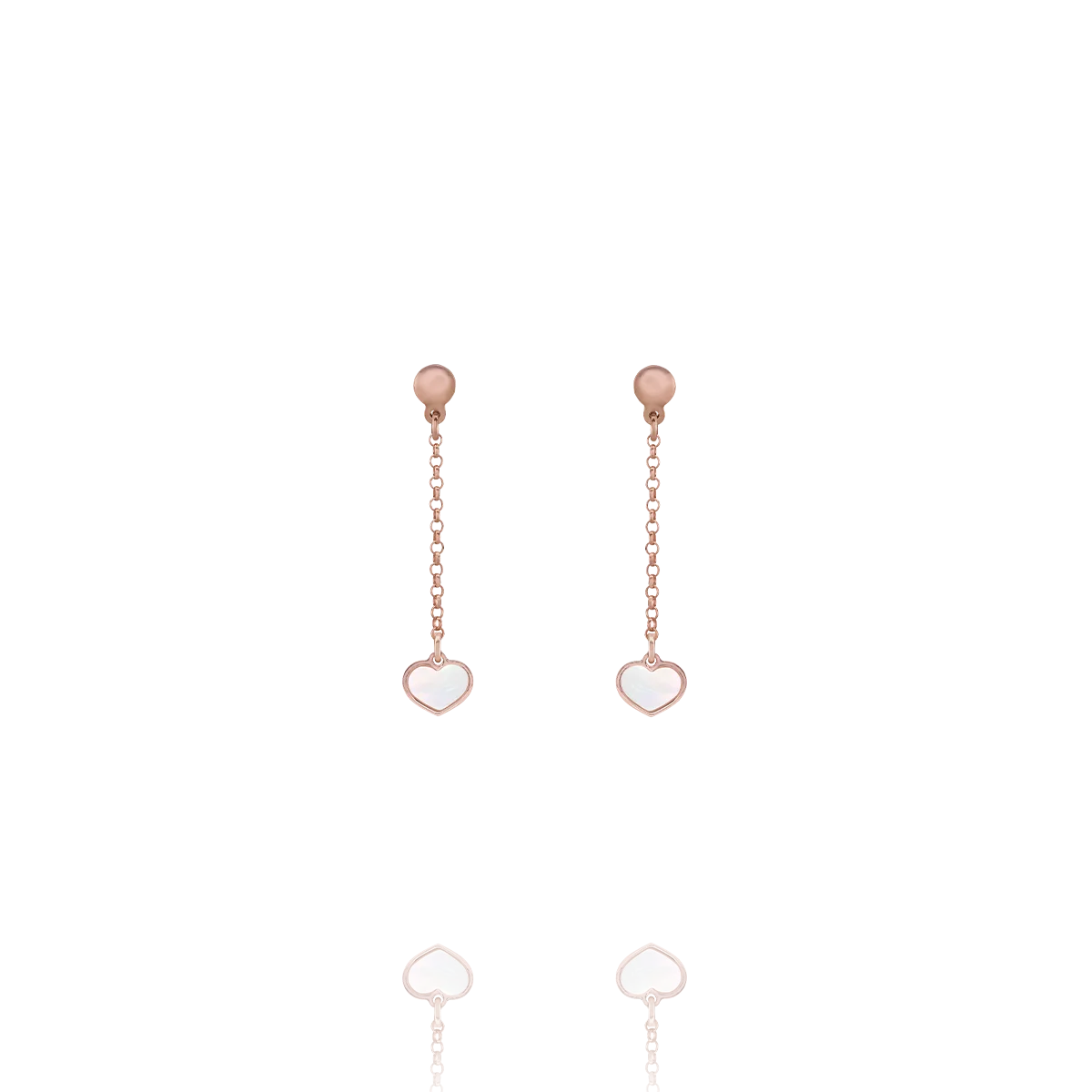 Boucles d'oreilles Argent 925 rose et nacre NOA