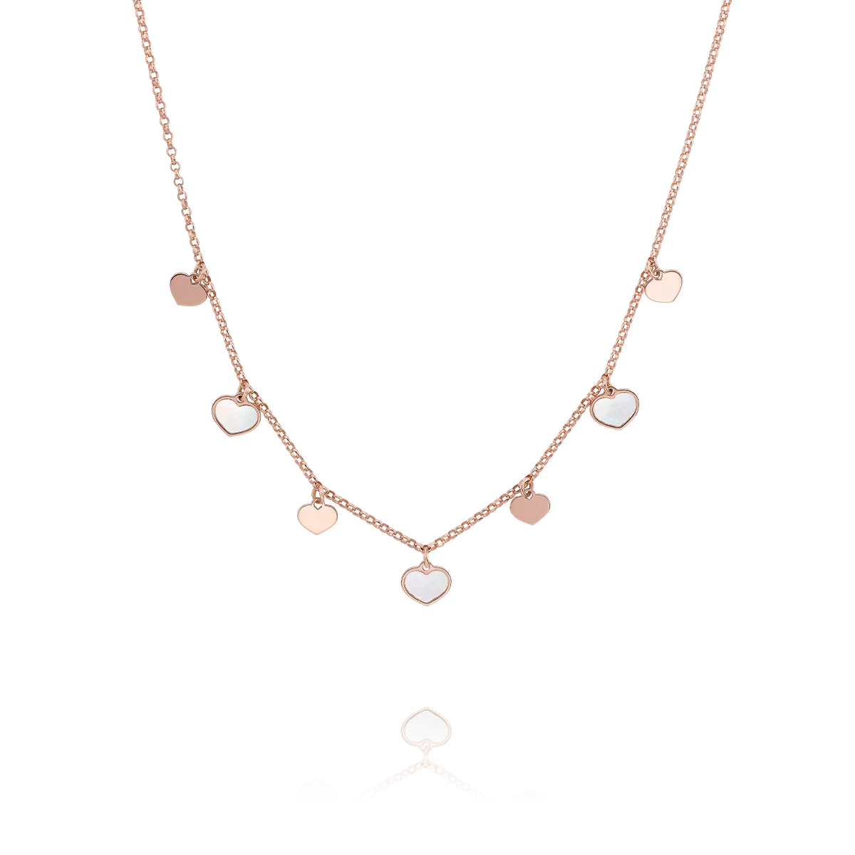 Collier argent rose et nacre NOA