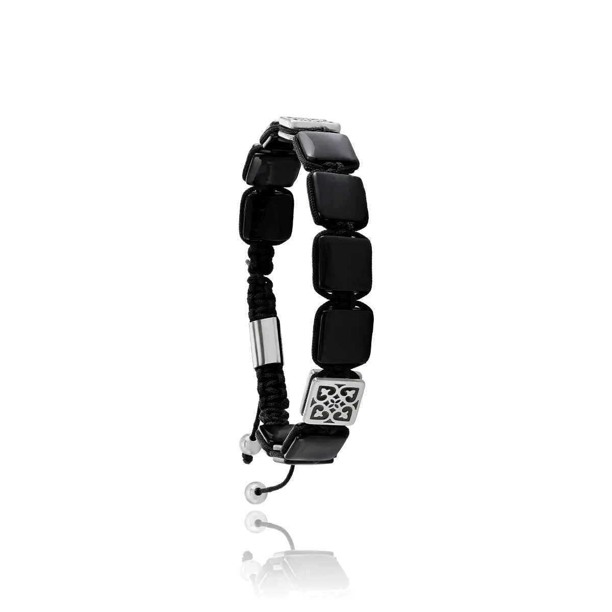 Bracelet Acier et onyx noir PABLO